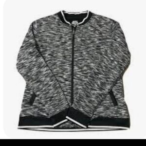 Slazenger Heather Black & Gray Zip Up Golf Jacket with 2 Front Pockets.